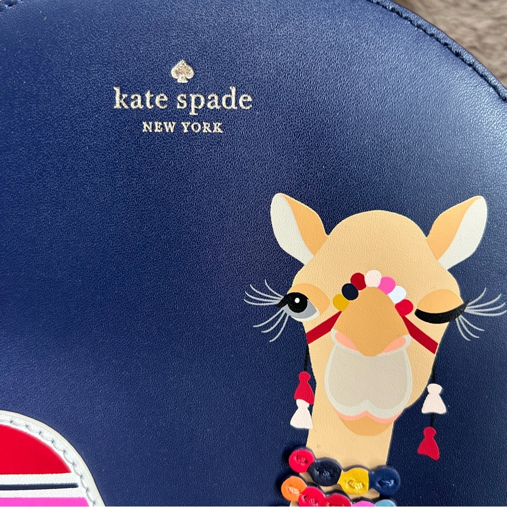 Kate Spade Navy Camel Graphic Backpack - Picture 3 of 13